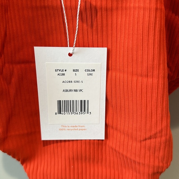 NWT Andie Asbury Ribbed One Piece in Sire S - Picture 6 of 9